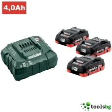 METABO SET ASC 30-36 + 3 x 4.0 AH LiHD - ПРОФЕСИОНАЛЕН СТАРТОВ ПАКЕТ ОТ 3 БАТЕРИИ + ЗАРЯДНО METABO SET ASC 30-36 + 3 x 4.0 AH LiHD - ПРОФЕСИОНАЛЕН СТАРТОВ ПАКЕТ ОТ 3 БАТЕРИИ + ЗАРЯДНО